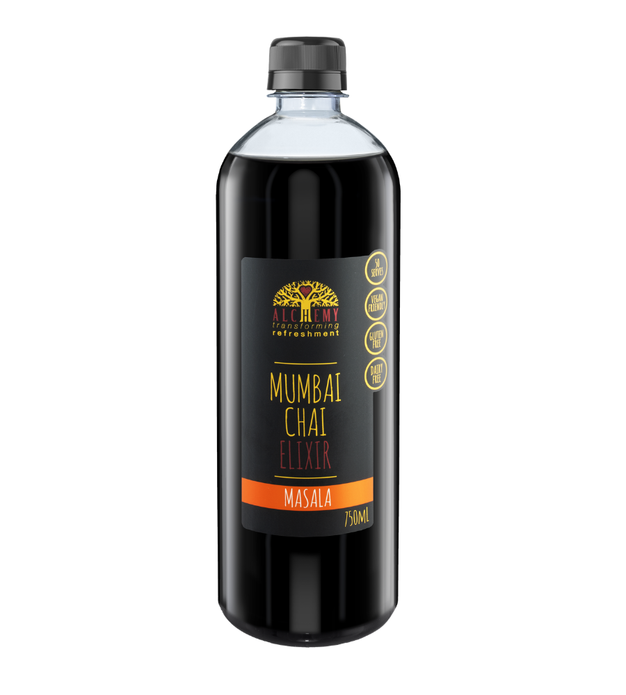 Bottle of Organic Mumbai Chai Elixir front