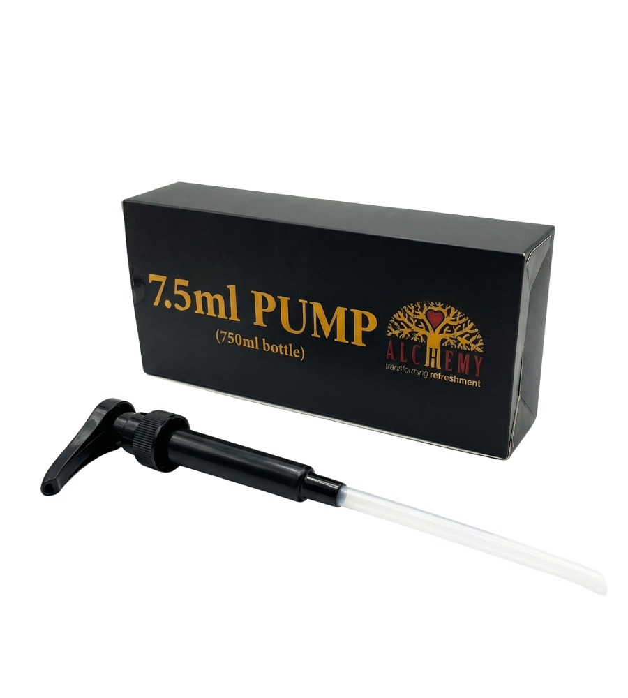 7.5ml pump with black box labeled 7.5ml Pump