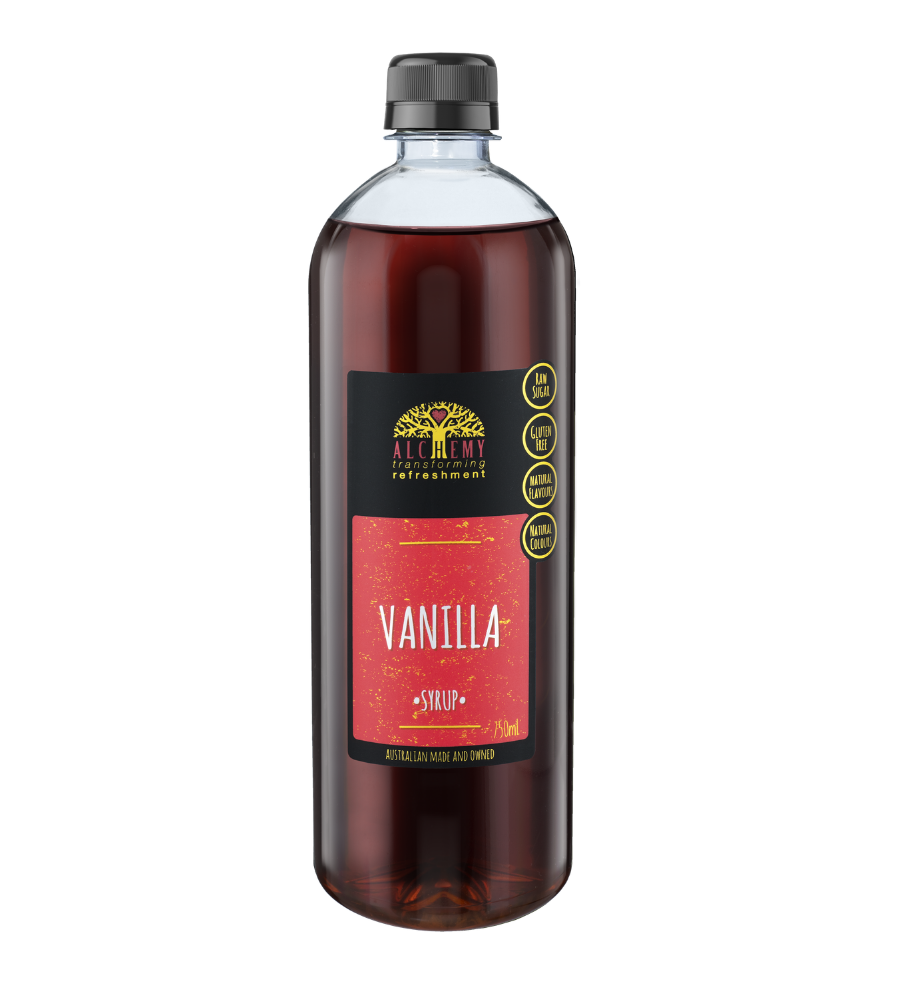 Bottle of vanilla syrup