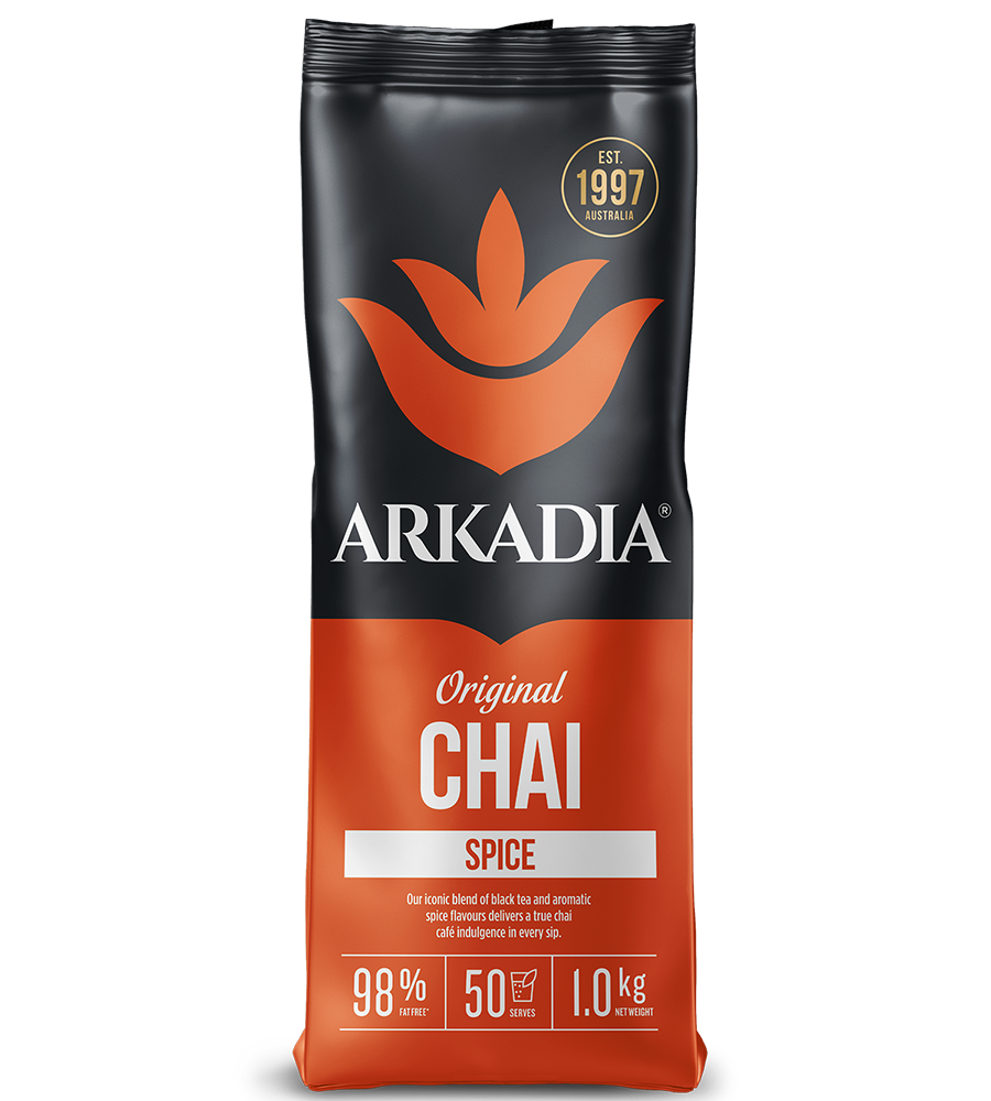 Front of Arkadia chai spice bag 