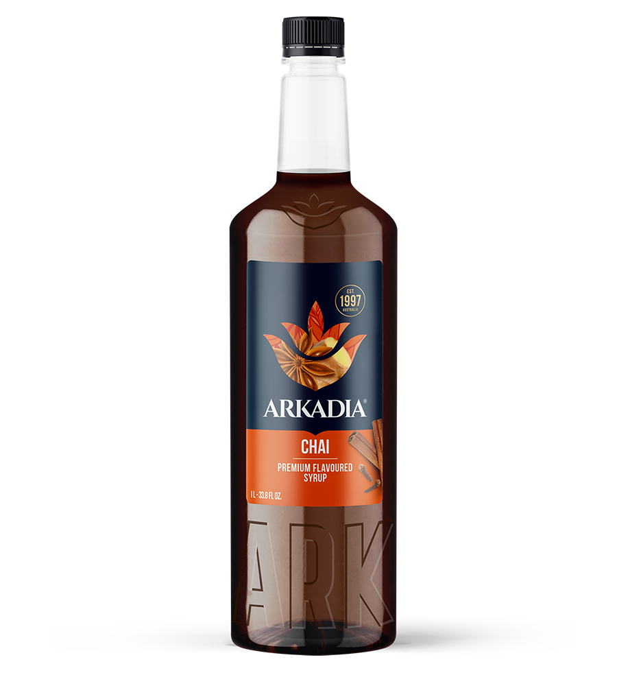Bottle of arkadia chai flavoured syrup