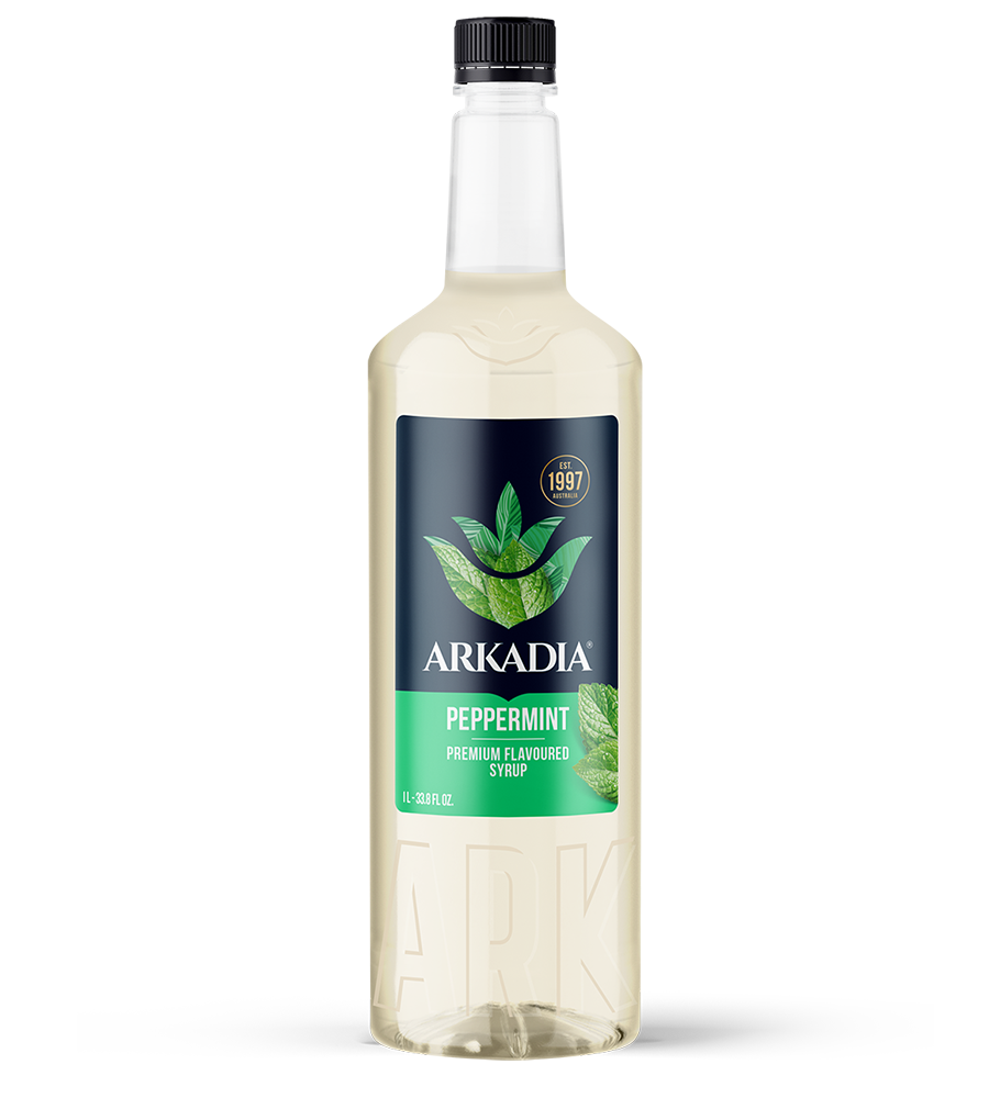 Bottle of Arkadia Peppermint syrup 1litre