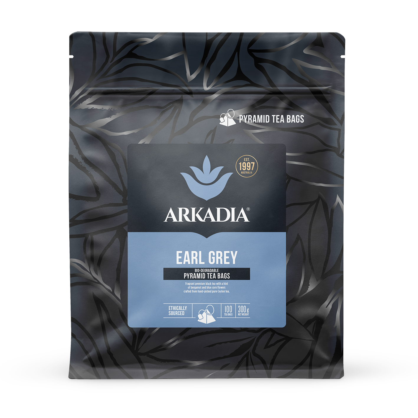 Arkadia Earl Grey pyramid tea bags 